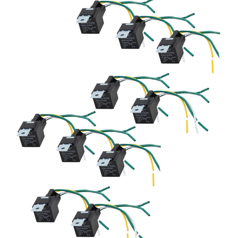 10x kfz Relais 12V 40A Öffner Schließer Auto Umschaltrelais Wechselrelais 5 pol sockel – Schwarz – Randaco | 00726504482219 10x kfz Relais 12V 40A Öffner Schließer Auto Umschaltrelais Wechselrelais 5 pol sockel – Schwarz – Randaco | 00726504482219