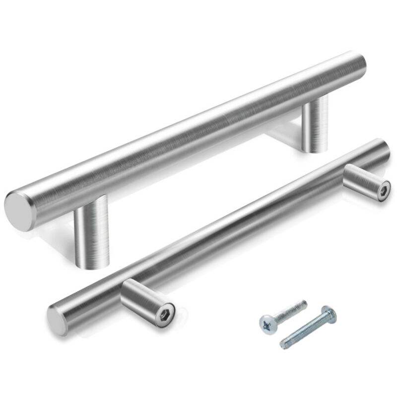 Swanew Poignées de Meuble Cuisine Acier Brossé t- Bar - Acier Inoxydable 220x160x12MM 20 pièces