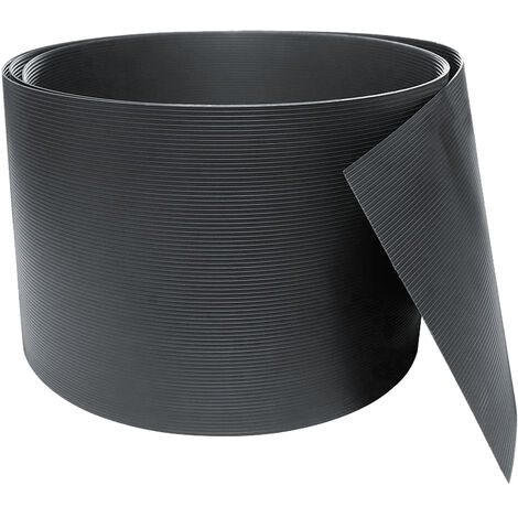 Randaco 10X Sichtschutzstreifen Sichtschutzmatte Hart PVC 2.5mx19cm Anthrazit UV-bestädig 1.35mm