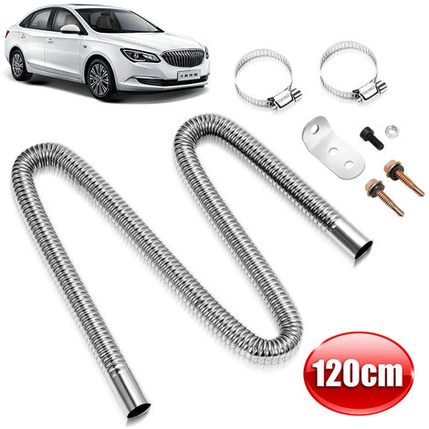 200cm Tuyau d'échappement de chauffage de voiture,2.5cm Acier Inoxydable De  Stationnement De Chauffage