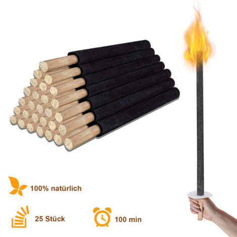 Randaco 150x Torches de jardin Torches de cire Party Alliances pour amoureux Temps de combustion 90 min