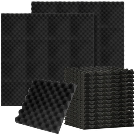 Randaco 24X Mousse acoustique Mousse Acoustique pour Podcasting, Studios d'enregistrement, Bureaux,Wellenmuster 30x30x2.5cm