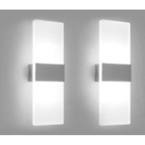 Randaco 2X Applique extérieur module led Lampe intérieure Eclairage mural extérieur Blanc 12W