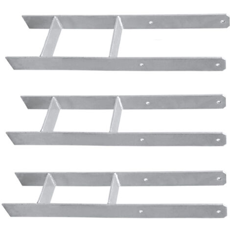 Randaco 2X H-Anchor Post Support Carport Post Anchor zincato a caldo durevole 101MM