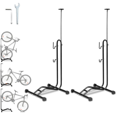Randaco 2x Portabici Portabici Sistema portabici per biciclette a pavimentoPortabici Sistema portabici per biciclette a pavimento - Nero
