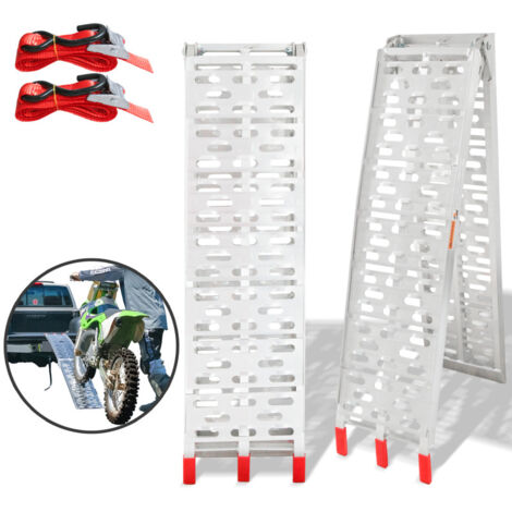 Randaco 2x Rampa di carico Rampa pieghevole Moto Auto Alluminio fino a 680 kg