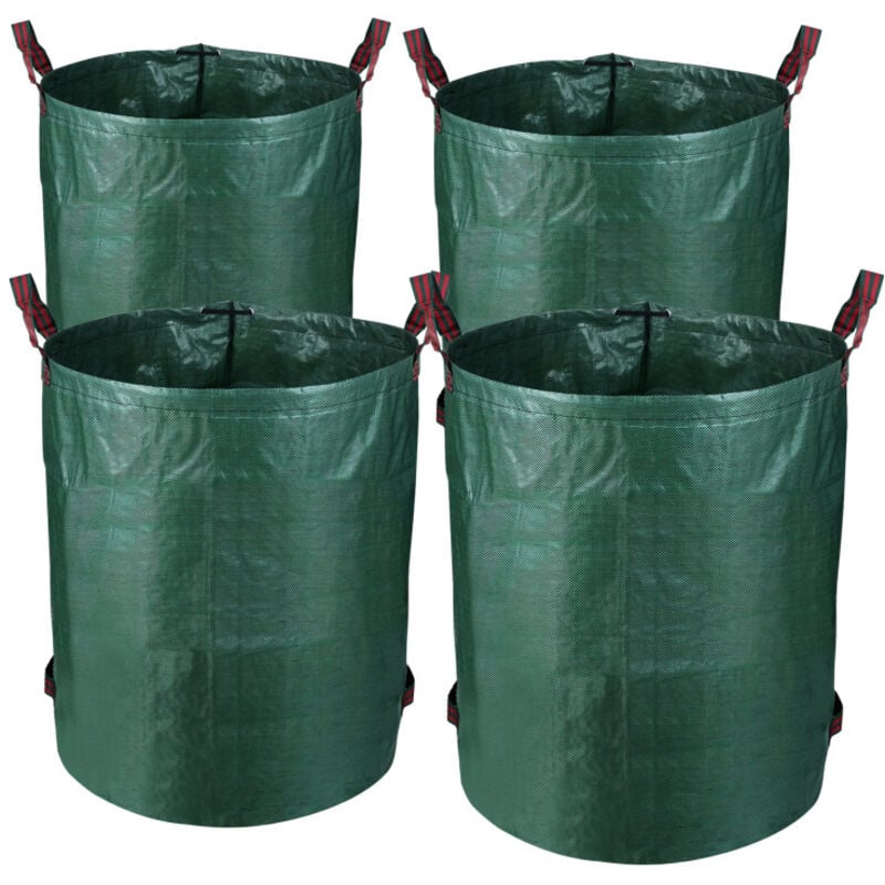Randaco - einfeben Sac de jardin en polypropylène Sac de jardin xxl Sac à feuilles Compost Sac de jardin 272L 4X