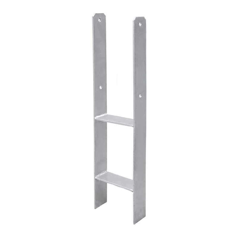 4X Ancrage h support poteau Carport Ancrage poteau galvanisé à chaud longue durée 121MM - Randaco