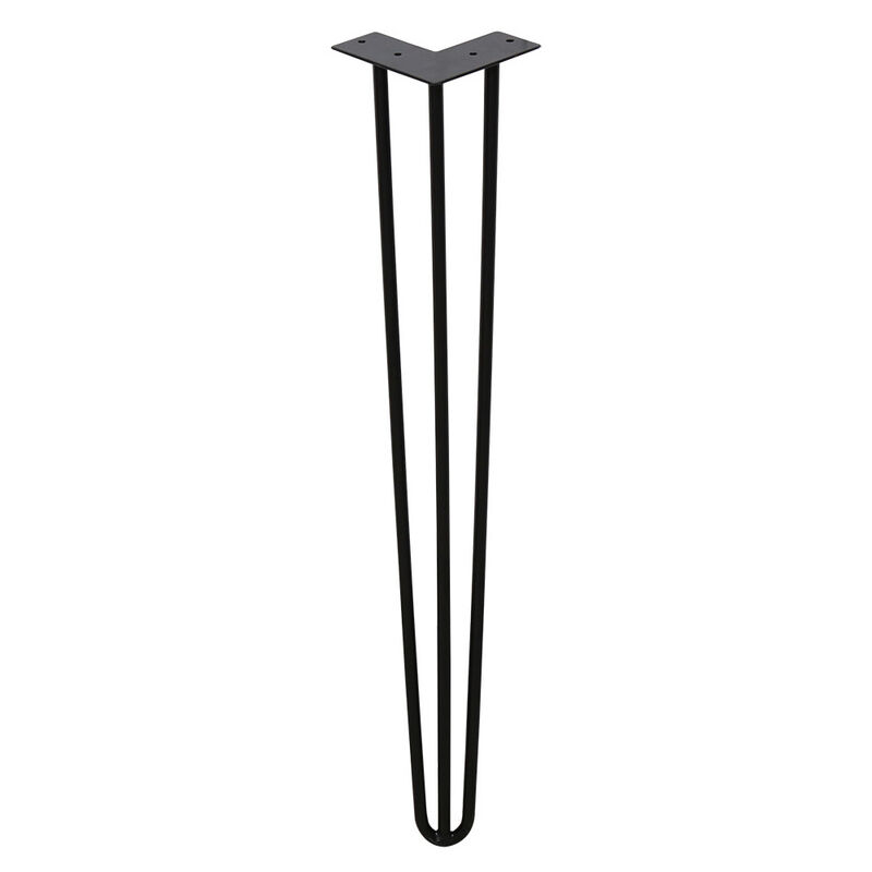 Randaco - TolleTour 4x Pieds de table pieds en épingle Hairpin Legs Pieds de table acier diy Patins de table Pieds de table interchangeables 3