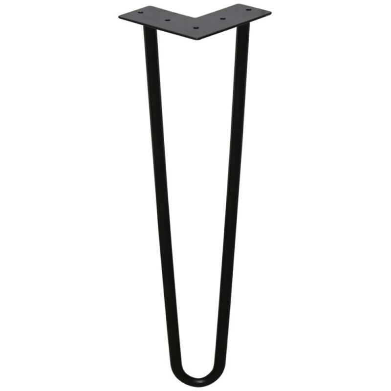 Randaco - 4x Pieds de table pieds en épingle Hairpin Legs Pieds de table acier diy Patins de table Pieds de table interchangeables 2 étriers-30cm