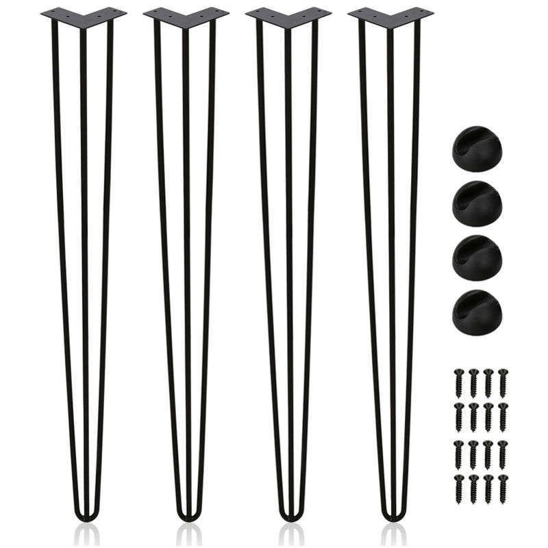 4x pieds en épingle à cheveux cadre de table pieds de table en métal pieds en épingle à cheveux pieds de meubles chemins de table pieds en épingle à