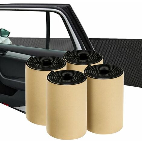  4 Mousse Protection Garage 40 x 20 x 2 cm, étanche Portiere  pour La Protection Mur de Voiture Autocollante, Noir