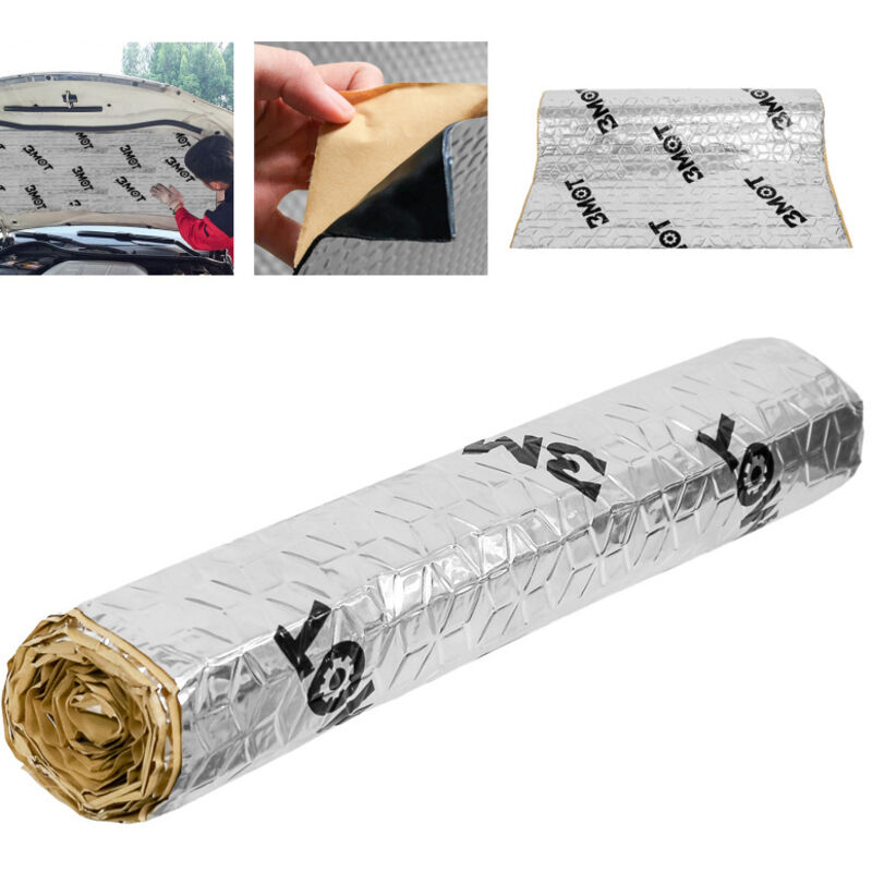 Einfeben 50x200cm tapis isolant voiture véhicule isolation 1qm tapis anti-drone coffre professionnel