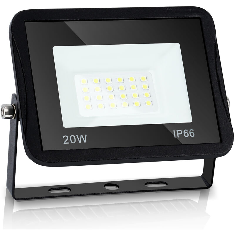 Vingo Projecteur led 20W Proline Blanc chaud IP65 Haute Luminosité Radiateur