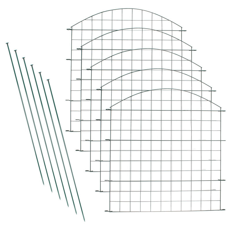 Einfeben Clôture de bassin Clôture à emboîter Set de clôture Clôture de jardin Enclos complet Freilingen 11 pièces