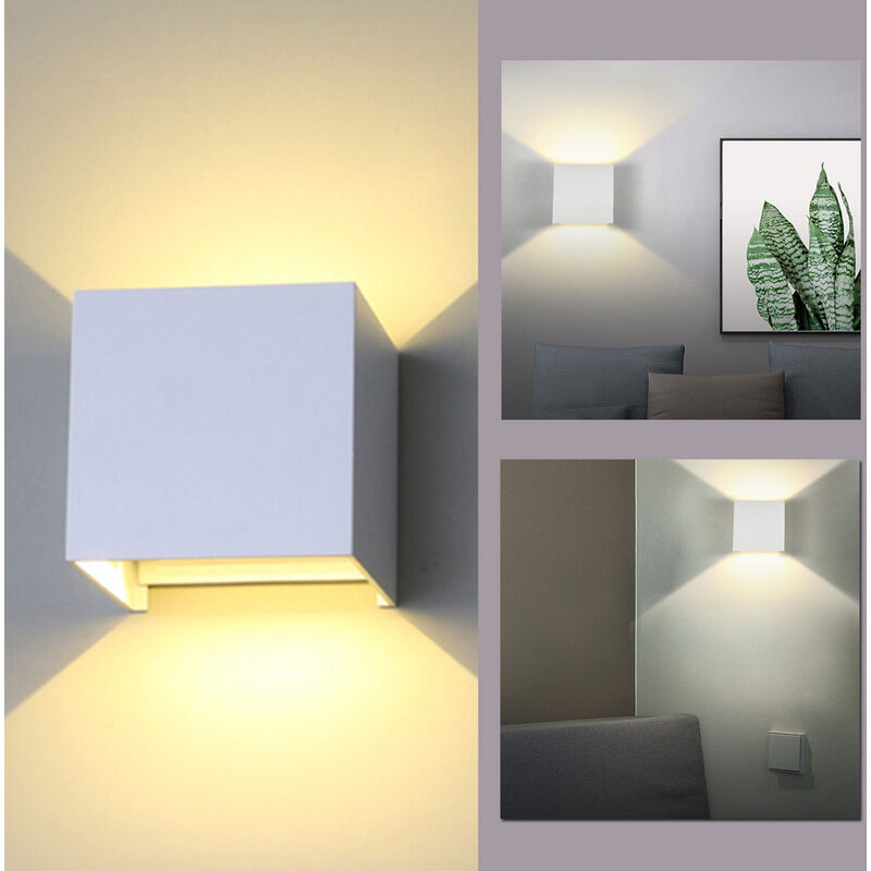 Image of Randaco - Hengda 7W led parete Sconce Up Down luce all'interno della parete moderni apparecchi lampada in alluminio per soggiorno camera da letto