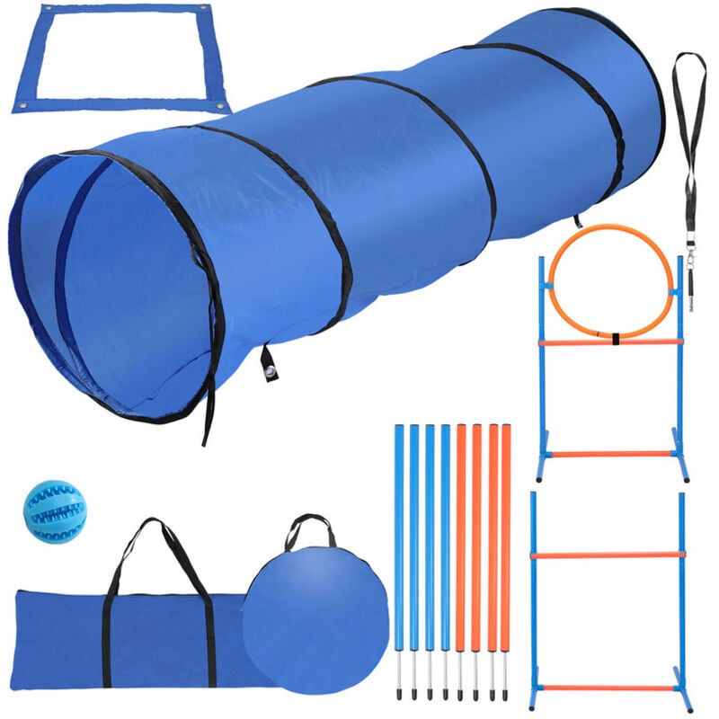 SWANEW Agility sport pour chien Agility Kit d'équipement slalom Agility pour chiens, tunnel, zone repos équipement complet set 5pcs
