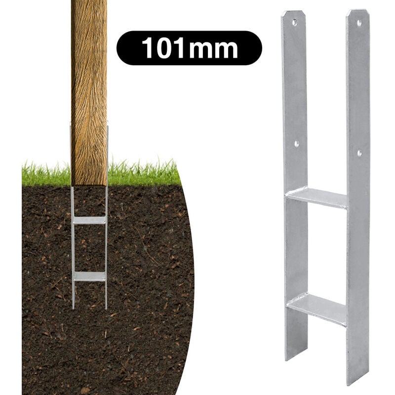 Jopassy - Randaco Ancoraggio h Supporto palo extrastark Ancoraggio palo h Pergole-101mm-2 pezzi