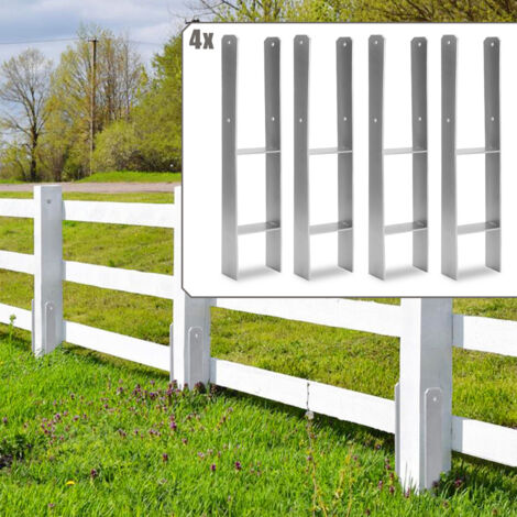 Randaco Ancoraggio per pali per esterni – particolarmente robusto, resistente alle intemperie e ideale per pali in legno in giardino - 121 mm 4x