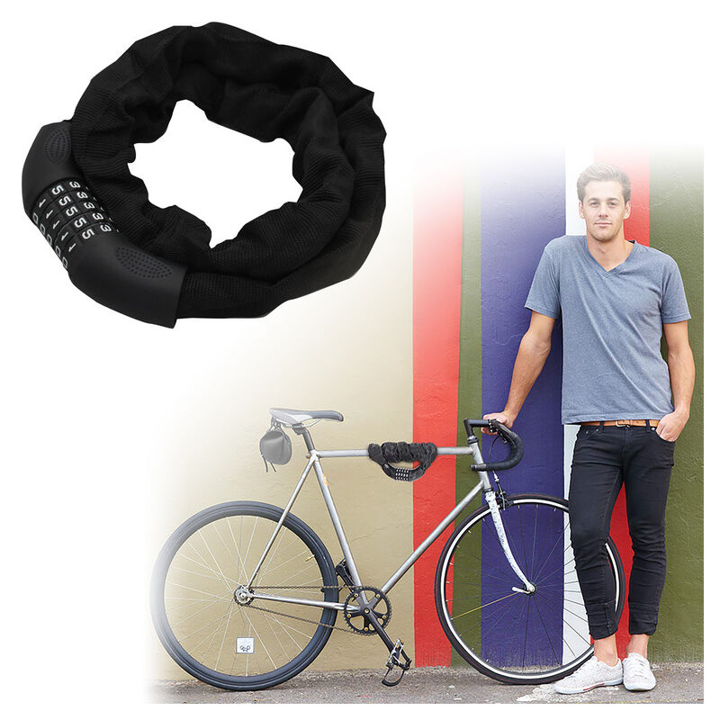 Randaco - Antivol pour vélo 120cm à combinaison pour vélo Antivol à câble pour cyclomoteur