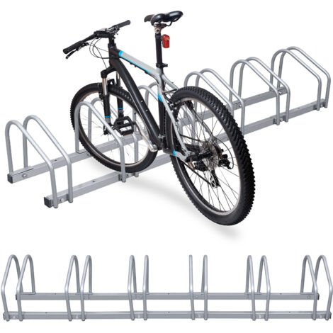Randaco Aparcabicicletas para 6 bicicletas, L.160 x A.32 x A.26 cm, De suelo y de pared