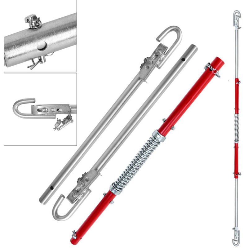 Randaco - einfeben Barre de remorquage avec Collier à Ressort 2T 3Pcs, Barre de remorquage, 180cm