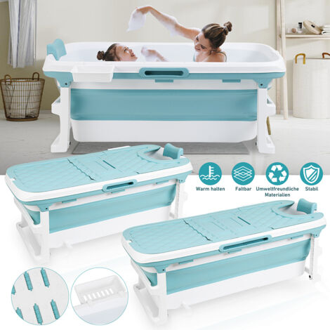 Randaco Baignoire pliable pour adulte Baignoire portable avec Couvercle amovible pour petite salle de bain XXL 149 x 60 x 50 cm