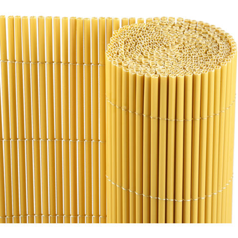 Randaco Bambú 90x400cm Malla Ocultación PVC Efecto Bambú para Jardín y Balcón – Valla Ocultante, Cortavientos, Pantalla de Privacidad Exterior