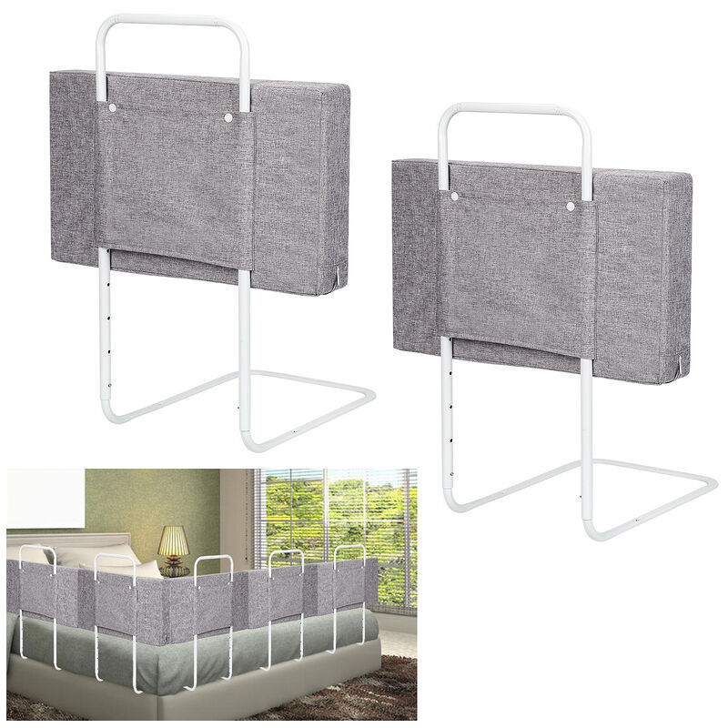 Randaco - Barrières de Lit Bébé, Barriere de Securite Enfant Lit, Réglable en Hauteur, Lavable, pour Lits d'enfants, Lits de Parents 120cm