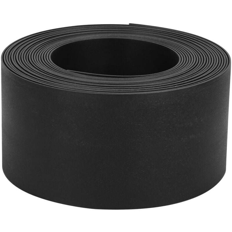 EINFEBEN Bordure de jardin Bordure de pelouse flexible Bordure de lit en plastique dur Bordure de tonte Jardinage 25m10cm2mm Noir