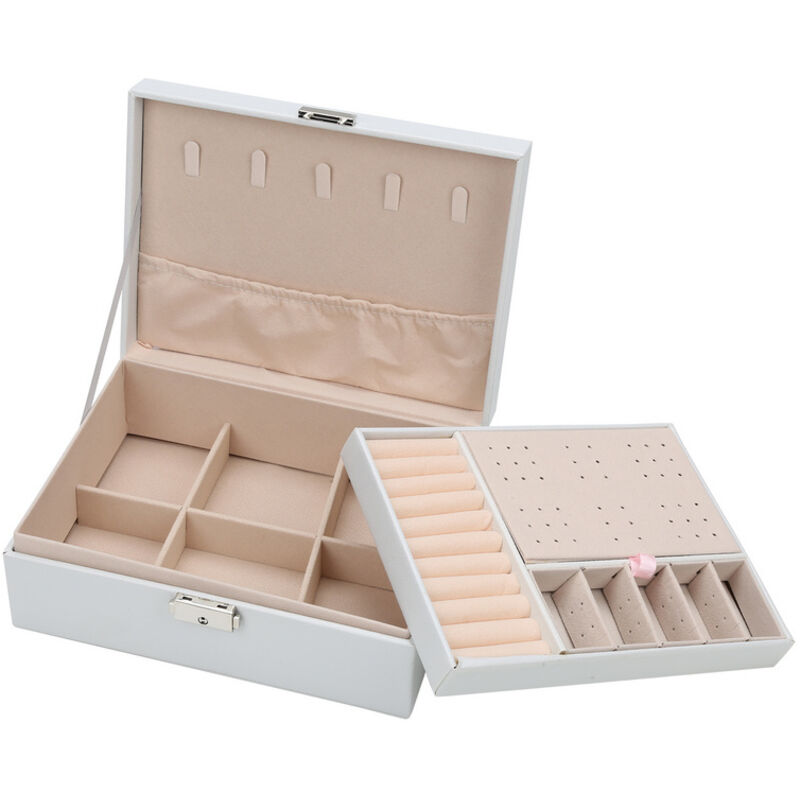 Einfeben 2 couches boîte à bijoux boîte à bijoux belle boîte à bijoux Blanc