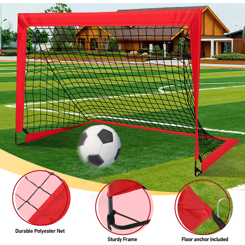 But de Football Pliable Filet de football Mini Cage de football pour enfants 120 x 90 x 90 cm - Tolletour
