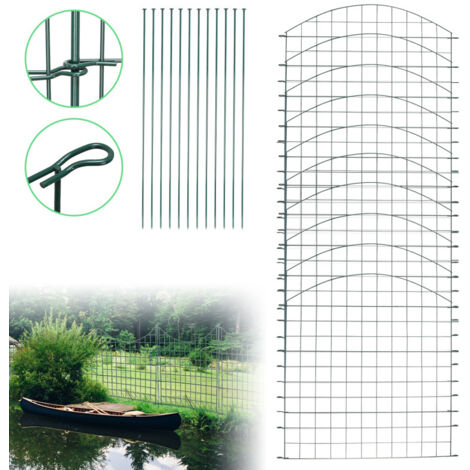 Randaco Cancello del giardino del recinto dello stagno del metallo 22pcs Cancello del giardino del recinto della protezione dello stagno del metallo