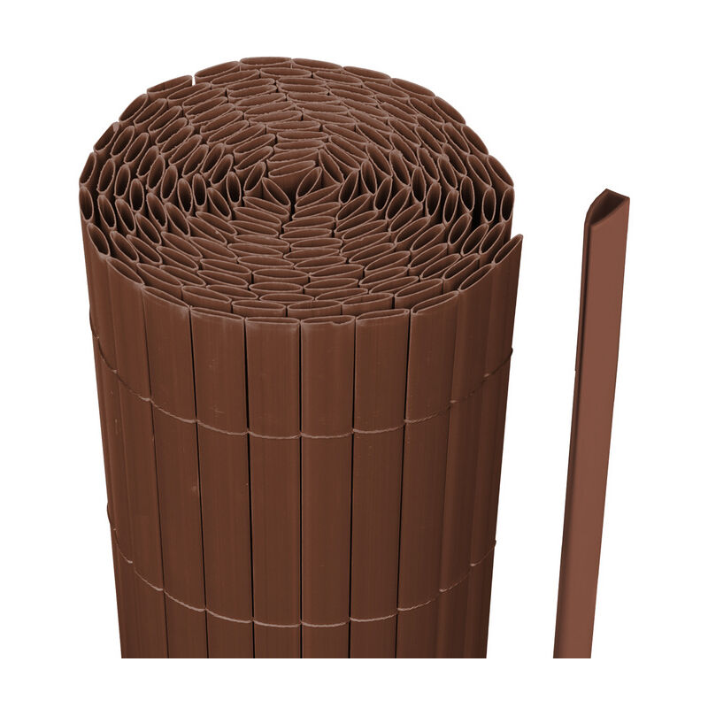 Canisse en PVCBrise-vue en pvc Clôture d'intimité Protection de Visibilité Résistant uv et aux intempériesMarron 80x500cm - Hengda