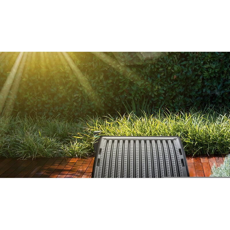 Einfeben Capteur solaire chauffage solaire de piscine chauffage système solaire eau chaude douche de jardin 110 x 69 x 14 cm piscine