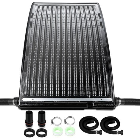 Randaco Capteur solaire chauffage solaire de piscine chauffage système solaire eau chaude douche de jardin 110 x 69 x 14 cm pour piscine