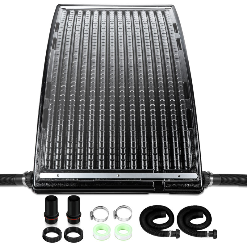 Einfeben Chauffage solaire noir Chauffage de piscine Chauffe-eau 110 x 69 x 14 cm