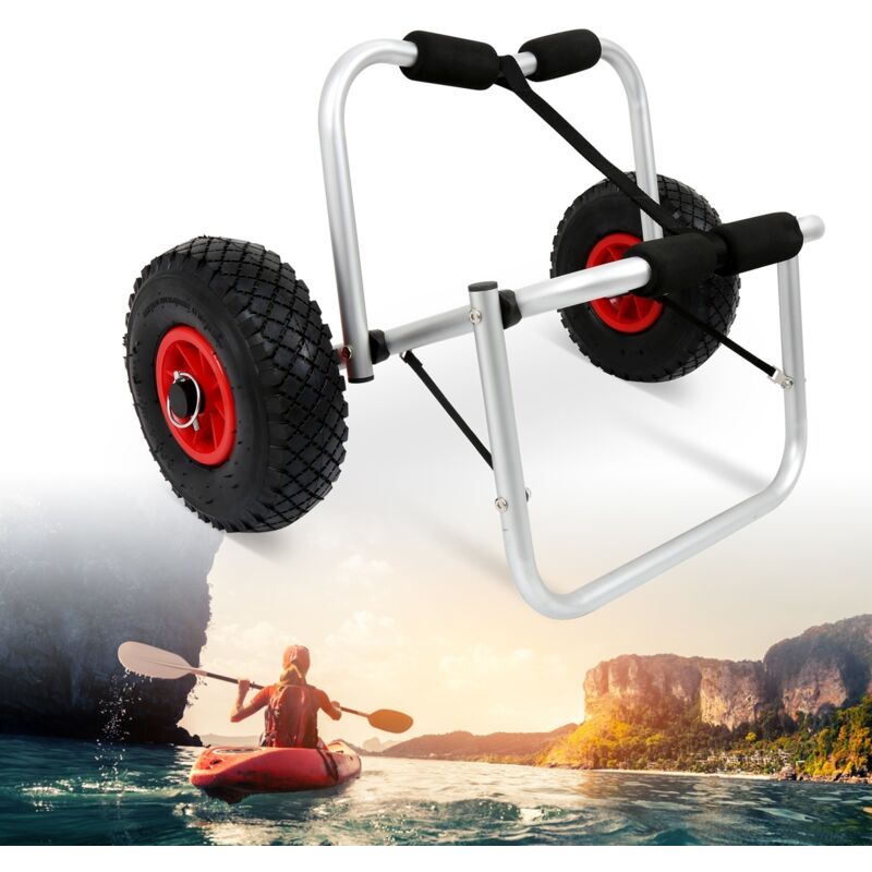 Randaco Carrinho de Transporte para Caiaque Dobrável – para Canoa, Prancha à Vela e SUP – Capacidade Máxima 80 kg (1 Unidade)