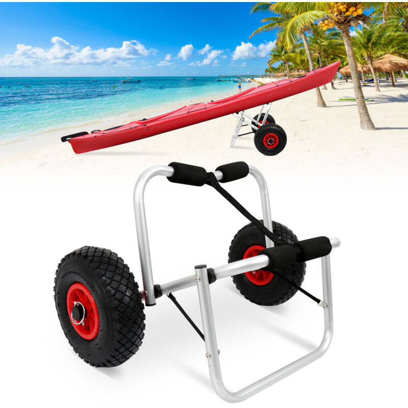 Randaco Carro de Transporte para Kayak y Canoa – Carro con Ruedas Todoterreno, Plegable y Ligero – 2 Unidad