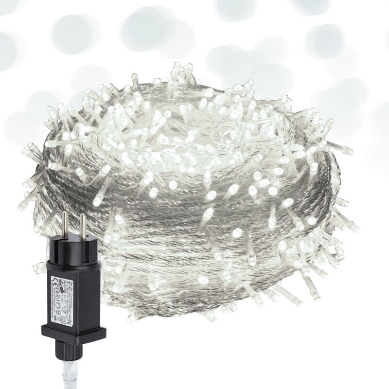 Randaco Catena Luminosa Led 100m 500 Led Decorazione Natalizia 8 Mo...