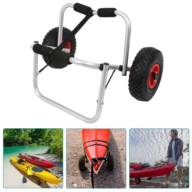 Chariot de transport Alu 80kg pour Kayak Canoë Largeur réglable Sécurité
