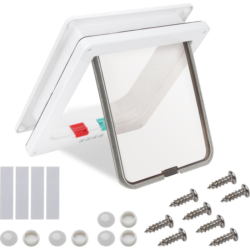 Randaco - Hengda chatière pour chat chatière pour chat 4 voies porte pour chien fermeture chatière pour chat