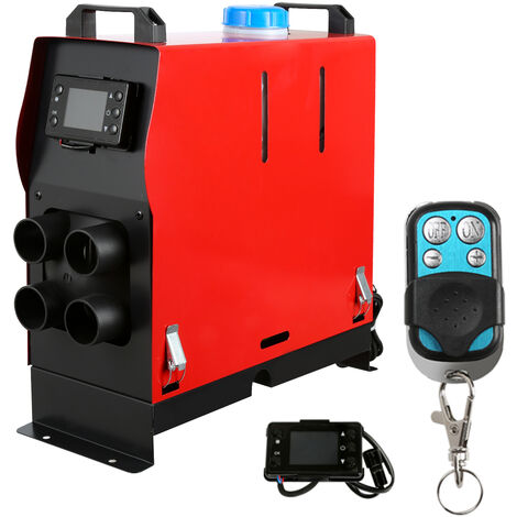 Randaco Chauffage à air diesel 5 kW Chauffage de stationnement, chauffage à carburant diesel 12 V avec interrupteur LCD télécommande pour voiture, camping-car, bateaux, caravane - Rouge