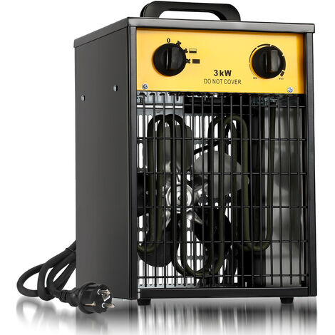 Radiateur industriel 3000 w, chauffage d'atelier soufflant avec thermostat  intégré Euro-expos TC78074N aérothermes électriques mobiles ou portables
