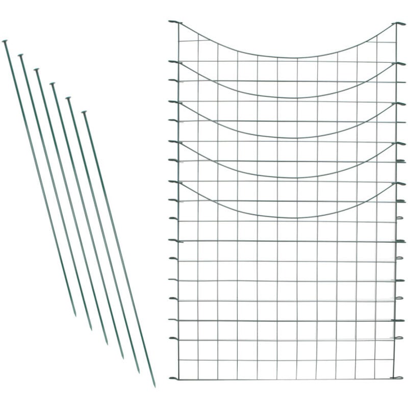 Randaco - einfeben Clôture d'étang Set complet Clôture de pâturage Portail de jardin Clôture pour gibier Clôture enfichable 11pcs Clôture de jardin
