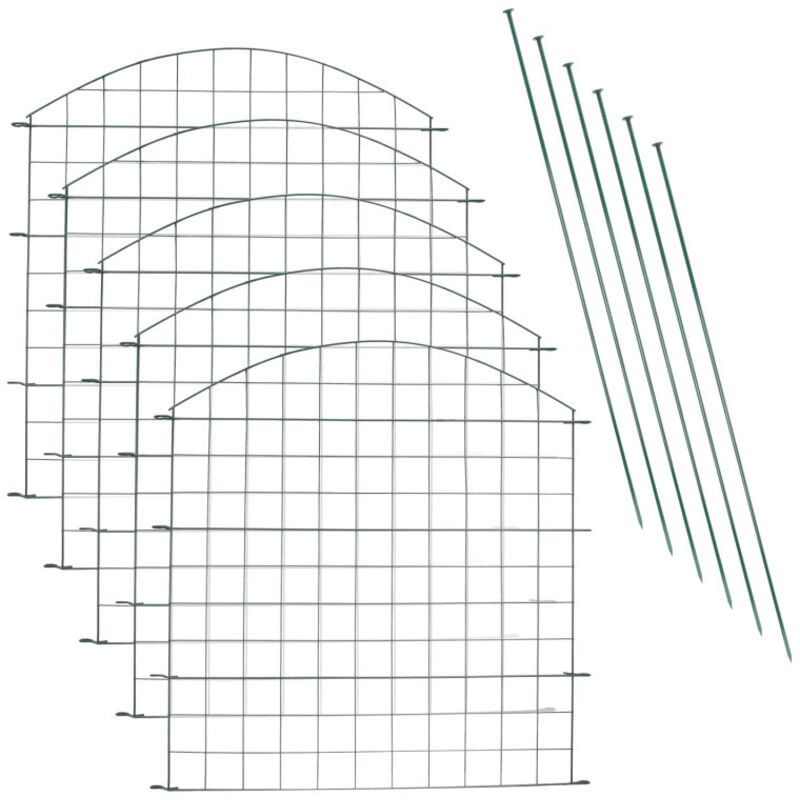 Randaco - einfeben Clôture d'étang en métal Protection d'arbre Clôture de protection d'étang 11pcs Clôture de jardin 11pcs