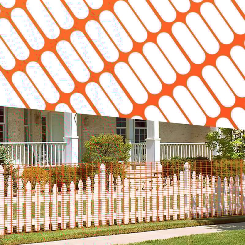 Randaco - Barrière de signalisation 1x50m, Balisage de chantier et balisage plastique, Orange