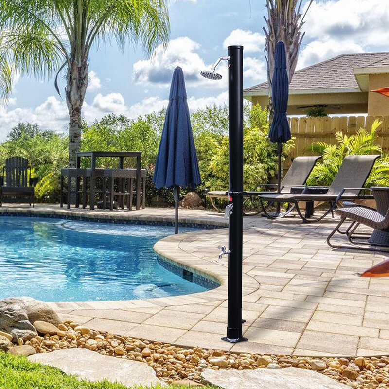 Hengda Douche solaire Douche de jardin avec couverture de protection Douche de piscine Douche de piscine 20L