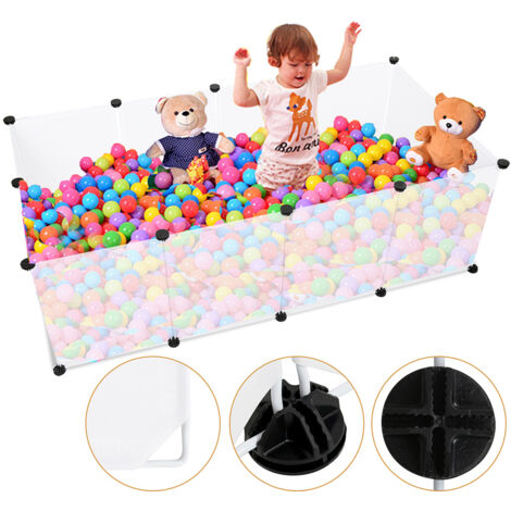 Randaco Enclos Petits Animaux Enclos pour chiots Parc d'ébats Indoor 12 pièces 45x35cm