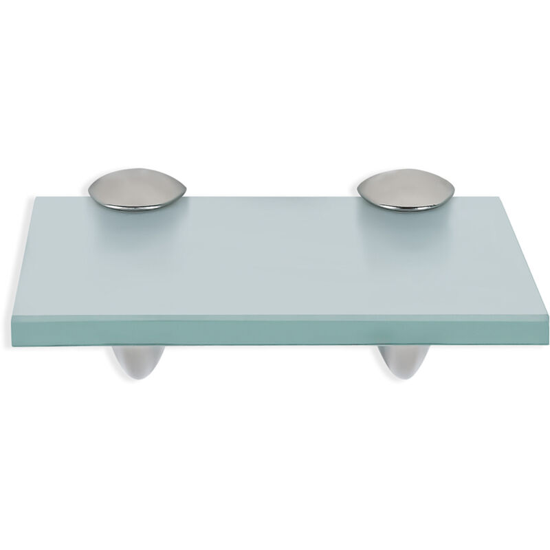 Randaco Étagère murale Verre,Tablette en verre de salle de bain 20 x 10 cm 8 mm Givré
